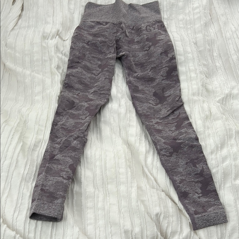 Purple Gray Camouflage size XS Seamless  Leggings